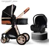 عربات# عربة أطفال حديثي الولادة 3 في 1 رويال رفاهية عالية المناظر الطبيعية قابلة للطي kinderwagen pram carriage carriage travel travel carriage l240318