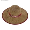 Breda randen hattar hink hattar str att stor brim str drstring stängd handgjorda runda topp solskydd hatt kvinnor sommar strand solskydd hatt y240319