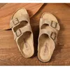Pantofole 2024 Pantofole da uomo estive in sughero Casual antiscivolo da spiaggia da donna in pelle nabuk scarpa scorrevole da esterno