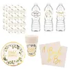 Décoration de fête Mariée Future Papier Autocollants Vaisselle Serviettes Cupcake Toppers Décor De Mariage Douche Nuptiale Bachelorette Poule Fournitures