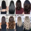 Extensions Unsichtbares Klebeband in Haarverlängerungen, echte Remy-Haarverlängerung, gerade, nahtlos, Hautschuss, selbstklebender Kleber für Salon, hohe Qualität