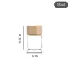 15 ml 20 ml 30 ml szklane puste butelki z bambusowymi czapkami do przechowywania słoiki szklane naczynia DIY Crafts