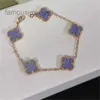 Cleef Four Leaf Vanly Bracciali Clefly Luxury Brand Love Clover Designer Bracciale con ciondoli per donne Purple Stone Turkey Coerente Tennis Nail Teachers Weddin