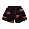 Herenshorts Heren Anime Atletische Gymtraining met zakken 5 inch Zomer Casual hardlooptraining Fitness Sneldrogend Ademend