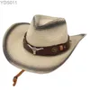 Cappelli a tesa larga Bucket Str Cappello da cowboy western jazz con decoro a forma di toro Cappellini Panama primaverili Cappellino per protezione solare da donna da viaggio per uomo all'ingrosso 240319