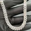 Aangepaste 925 zilveren Cubaanse schakelketting hiphop charme mannen armbanden ketting Moissanite ketting