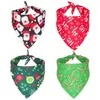 Hondenkleding 4-pack bandana Kerstmis huisdierensjaal driehoekige slabbetjes hoofddoekset kostuumaccessoires decoratie voor huisdieren