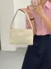 Totes Koreanische Nische Silber Unterarm Tasche Für Frauen Modische Pendler Vielseitige Weibliche Handtaschen Weiche Leder Arbeit Schulter Taschen