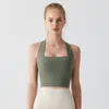 Alyoga Spring/Summer New Square Neck Cross Strap Beautiful Back Sports Tank Top Versatile Shockproof Gathering Yoga Bra