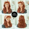Parrucche Lucy Parrucca Parrucche lunghe in rame per le donne Parrucca per capelli sintetici sciolti a onda del corpo per feste quotidiane per ragazze Halloween Cosplay ad alta densità