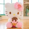 Usine en gros 30 cm Kitty chat en peluche jouet animation entourant doux cône chat poupée enfants cadeau préféré