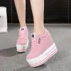 Stövlar wgznyn superhög klackar chunky sneakers kvinnor vår tjock botten höjd ökar casual skor kvinna sneakers zapatos de mujer