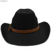 Breda randen hattar hink män kvinnor västra cowboy panama sunhats fedora mössor trilby jazz sombrero utomhus reseparti storlek US 7 1/4 uk l 240319