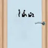 Autocollants de toilettes autocollants de signe de wc drôles autocollants de fond peuvent être retirés autocollants muraux de décoration de porte dans les toilettes imperméables créatifs 240319