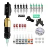 KITS Wireless Tattoo Machine Kit Rotary Pen مع مزود الطاقة الرقمية LED مع حبر إبر الخرطوشة لمجموعة للمبتدئين الوشم