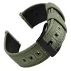 Cinturini per orologi EACHE Cinturini in vera pelle di tela tessuto con barra a molla a sgancio rapido Fascia in tela per vele verde205r