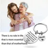 Keychains Mother Day Keychain mamma födelsedagspresenter från dotter nyckelring-som min och vän älskar alltid