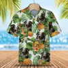 Chemises décontractées pour hommes Hawaiian Beach Harajuku pour hommes 3D Imprimer Dog T-shirts à manches courtes Été Vacances Style Tops à poitrine unique Revers