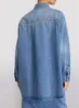 Blouses pour femmes 2024 printemps rétro lavé Denim bleu profil décontracté chemise ample veste