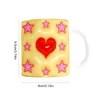 Mugs 3D Tea Cup Love 400ml Valentine's Day Beverage Drinking Mug Decorative Water Gift For Mother Girlfriend