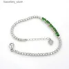 Charm Bracelets Charmlee Pulseras s Silver Jewelry 925 Sterling Diamond Emerald Cubic Zirconia Tennis Gift For Womens Party L240319