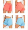 Womens Yoga Outfits High Waist Shorts Exercise Short Pants Fitness Wear Girls Running Elastic Adult Gym Pants Sportswear Drawstring Lined