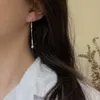 High End Sier Shattered Metal Long Earrings, Female Niche Design, Personalized, Simple Versatile Temperament and Earrings