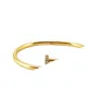 Original 1to1 Cartres Bracelet Wind Classic 18k gold Rose Gold Non fading Nail Style with Net Red Light Luxury Fashion for Women