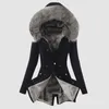 Damesjassen Dames Plus Size Winterjas Reverskraag Jas met lange mouwen Vintage Dikker Warm Capuchon Dik Gewatteerd Bovenkleding Groot