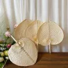 Dekoracyjne figurki ręcznie robione słomki fanów Craft Summer Cooling Fan Bamboo Dekoracja domu