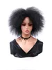 Synthetische pruiken Afro Kinky Krullend Pruiken Synthetisch Kort Yaki Pluizig Steil haar Pruik voor Dames Gratis pony Pruik Bruin Zwart Natuurlijk ogend 240328 240327