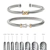 سوار الأساور النسائية DY 1 1 جودة عالية X Station Cable Cross Series Retro Ethnic Ring Jewelry Punk Jewelry 240315