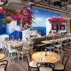 Bakgrundsbilder Medelhavet Seascape Rose Po Mural Wallpaper 3D Cafe Restaurant Romantisk bakgrund Väggpapper Hemdekor Papel de Parede 3 D