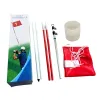Aides à plier le bâton de drapeau de coupe de poteau de trou de golf de pratique d'arrière-cour pliant mettant le bâton de drapeau vert