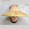 Szerokie grzbiet czapki wiadra czapki bambusowe słoneczne kapelusz dla dorosłych szerokie grzbiet farmer czapka oddychająca azjatycka orientalna kapelusz bambus tkany hat hat hat zewnętrzny kapelusz laboratoryjny Y240319