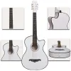 Gitar 38/41 inç Akustik Gitar Kiti Yeni Başlayanlar İçin Folk Gitar 6 String Siyah Mavi Beyaz Ahşap Kahverengi Guitarra Agt16