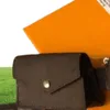 Märke läderbältesdesigner män kvinnor lyxig koppling plånbok bruna blomma midja väskor riktig läderväska med dammväska original8130189