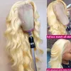 Synthetic Wigs Tuneful 613 Blonde 13x6 HD Lace Frontal Human Hair Wigs For Women Malaysian Body Wave Transparent 180% 13x4 Lace Front Human Wig 240328 240327