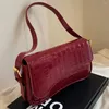 Cordão couro do plutônio elegante bolsa de ombro grande capacidade feminina retro estilingue cor sólida axila fivela fechamento senhoras alça superior