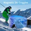 Goggles JSJM Nouveaux lunettes de ski magnétique Strong Magnetic Double Cose Antifog Big Frameg Ski Germes Men Femmes UV400 Snowboard Goggles