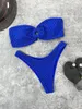 Dames Badmode Bikini Set Strapless Dames Effen Badpak Twee stukken Badpak Sexy Bazilian Bikini's Biquinis 2024 Strandkleding