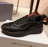 2024 neue Männer Luxus Casual Schuhe Low Tops Americas Cup Gummi Gummi Gummi-Mesh Sneaker Schwarz Schnüre-up Sportläufer Gummi Sole schöne Sneakers Größe 38-46 mit Box