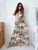 Summer Womens Elegant Dress Open Back Sexy Printed Split Lace Aline Beach Unique Flower Fashion Vintage Holiday Long Dre 240318