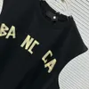 canotta da uomo estiva canotta firmata t-shirt con stampa di lettere di moda da donna, felpa ampia, girocollo, magliette senza maniche