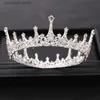 Tiaras Baroque Righestone Crystal Queen Crown Wedding Tiara Bridal Diadem Silver Color Headpiece Crown Party Mariage Accessoires de cheveux Y40319