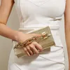 Chic Shoulder Bags Dinner Bag Designer Handbags Tote Chain Handbag Gold Silver Hard Shell Womens 240311