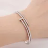 Bangle HONHONG womens zircon high quality bracelet 3A zircon nails bracelet and bracelet elegant women gift for valentine bracelets 240319