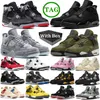 4s chaussures de basket-ball pour femmes hommes Black Cat Military Black Sail Fire Red Seafoam hommes sports de plein air baskets