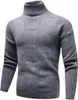 Erkek Sweaters Koreli İnce Katı Ekose Beltlank Erkek Kış Kış Uzun Kollu Sıcak Kazak Rollneck Sakiller Sıradan Alt Gömlek