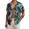 Herren-Freizeithemden, Sommer, Strand, digital bedrucktes Hemd, Langarm, Bluse, Herren, T-Shirt mit Knopfleiste, Kleid, Halsausschnitt